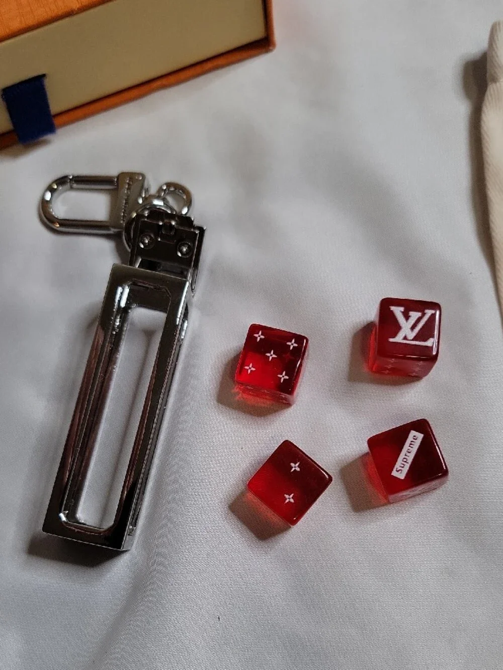 Louis Vuitton x Supreme Dice Key Chain